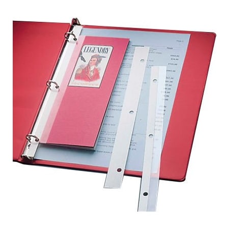 C-Line Products C-Line Products Self-Adhesive Attaching Strips, 3-Hole Punched, 11 x 1, 200/BX 64713